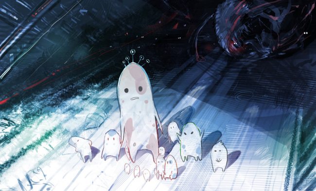 big_alien_and_little_aliens_by_brownque-d3i50o3